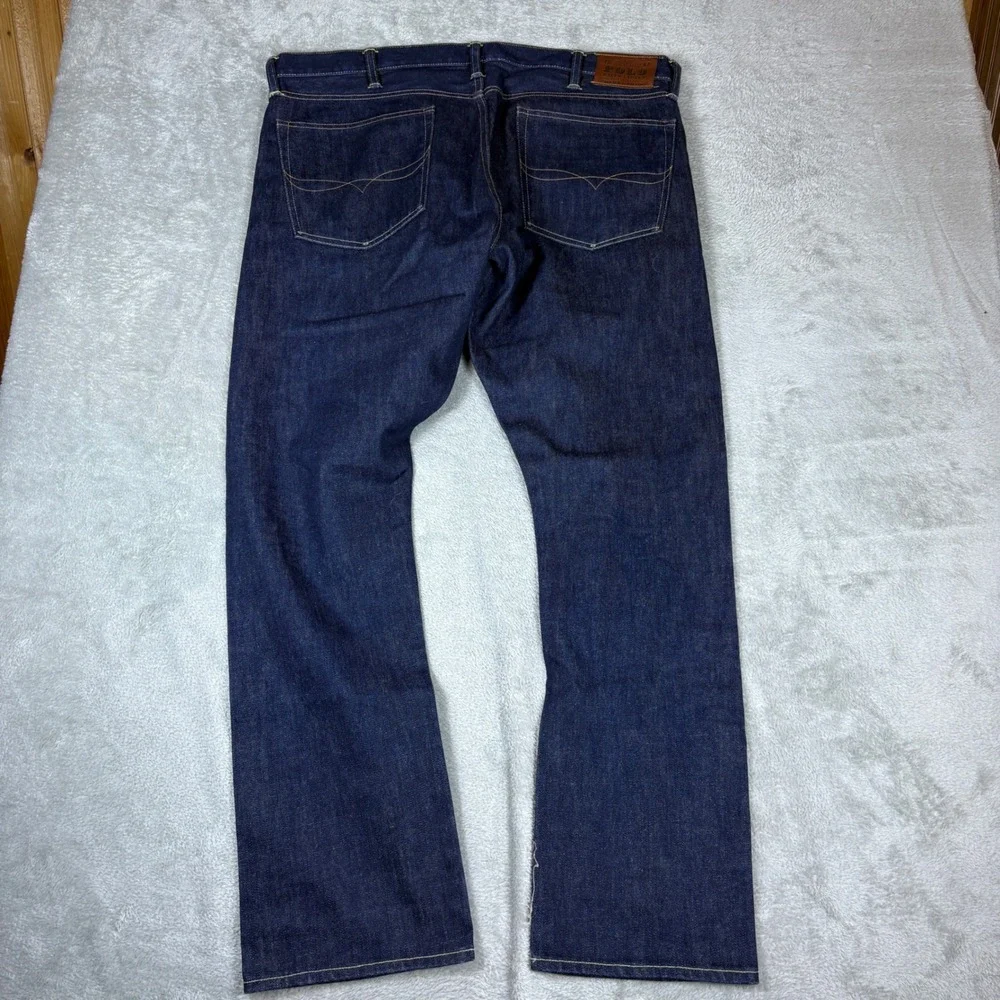 Polo Ralph Lauren Jeans Men 40x32 (Fits 42x34) Slim Fit Dark Wash‎ Indigo Denim